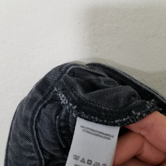 We The Free People Button Down Jean Shorts Black Size 26 - Picture 4 of 4